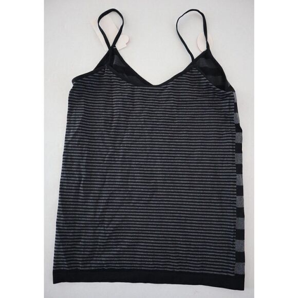 Maidenform 40931 Women's Sz L Gray/Black Striped Seamless Collection Camisole - Picture 2 of 2